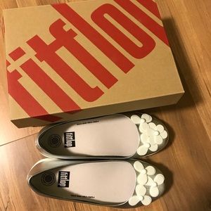 FitFlop™ Womens F-Sporty™ Flower Ballerina Silver